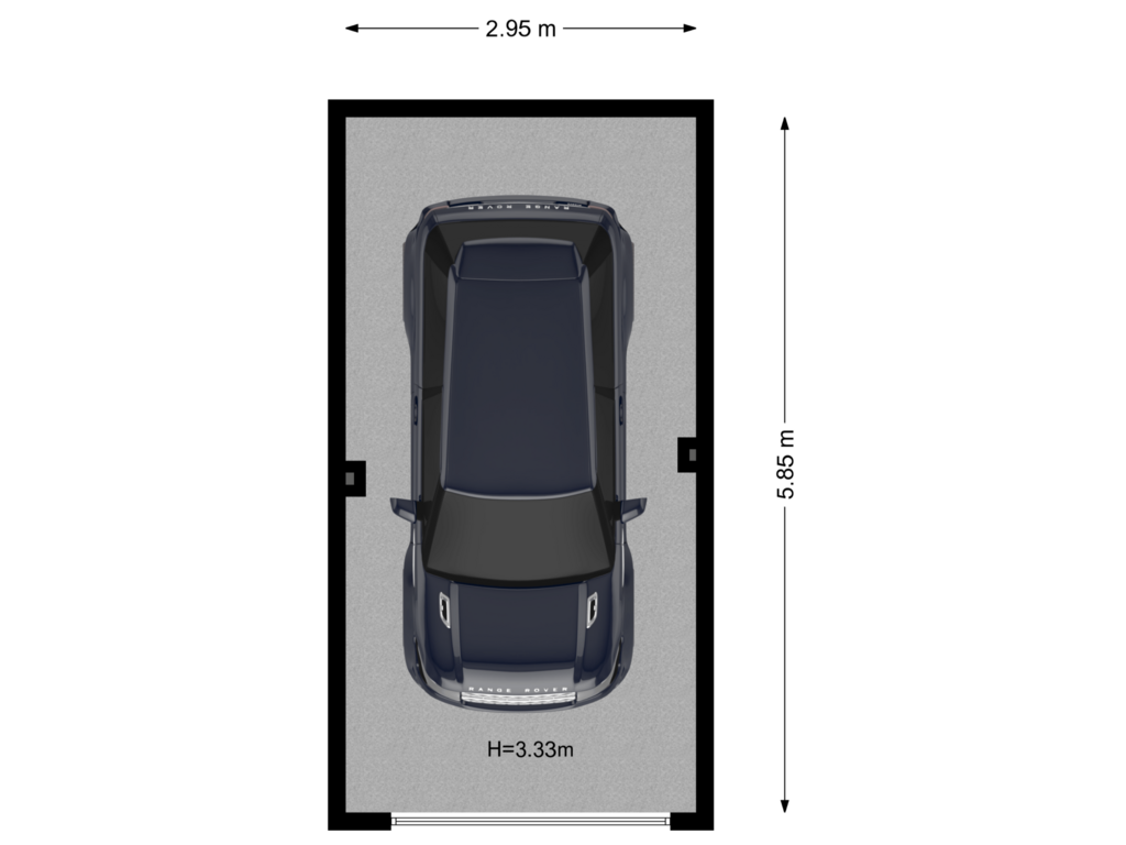 View floorplan of Garage of Kruishout 30