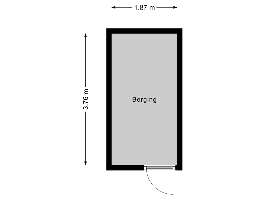 Bekijk plattegrond van Berging van Bornberg 23