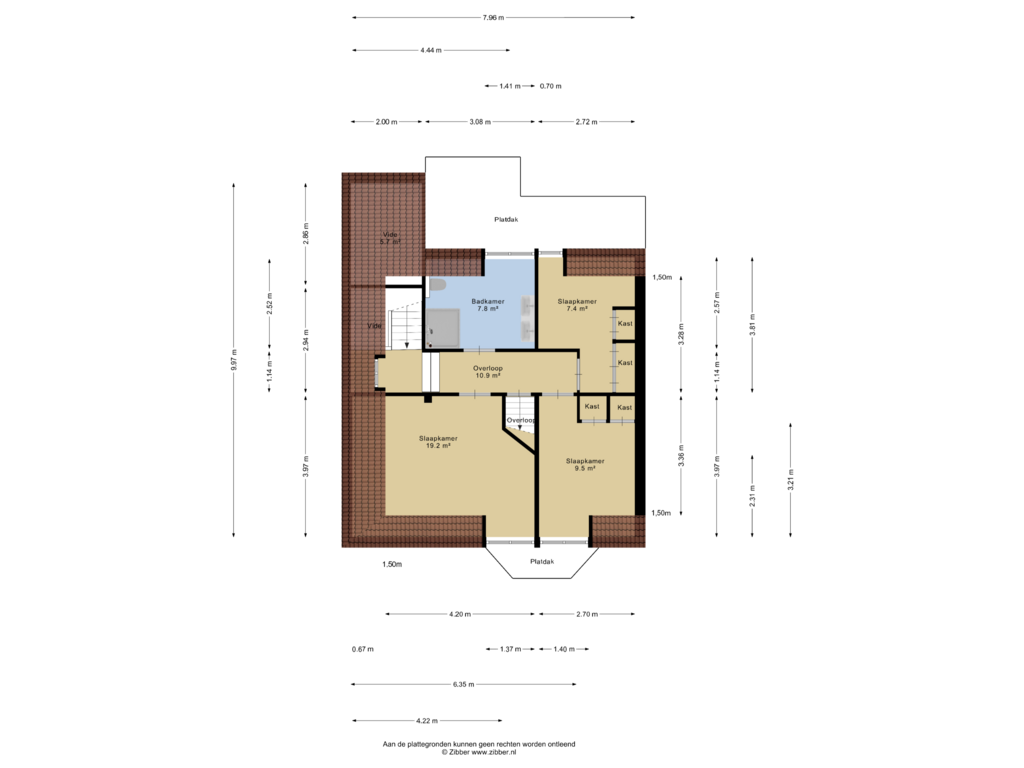 Bekijk plattegrond van Eerste verdieping van Bergstraat 43