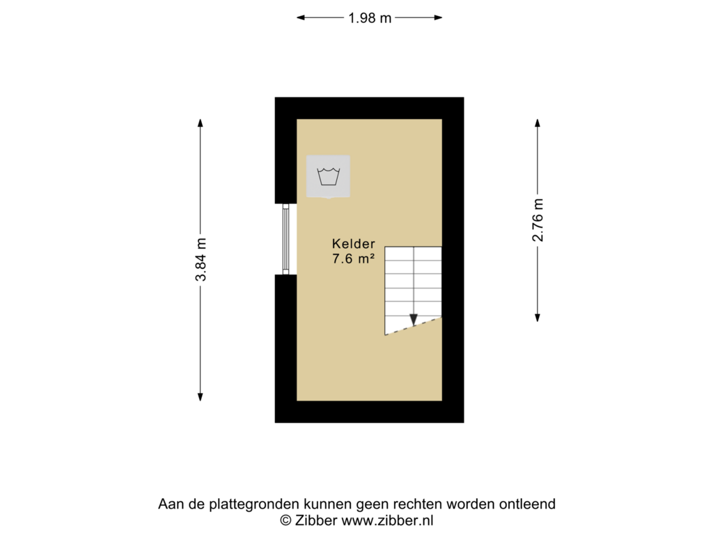 Bekijk plattegrond van Kelder van Bergstraat 43