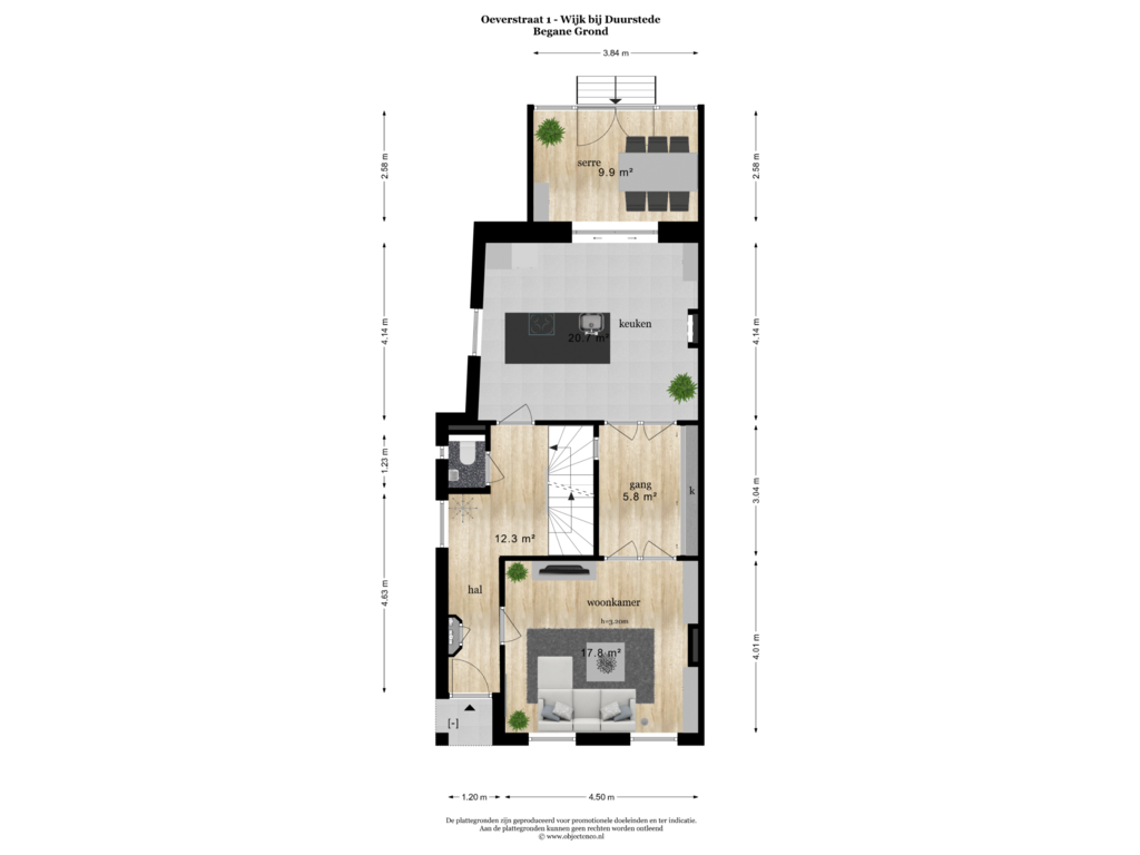 Bekijk plattegrond van Begane Grond van Oeverstraat 1