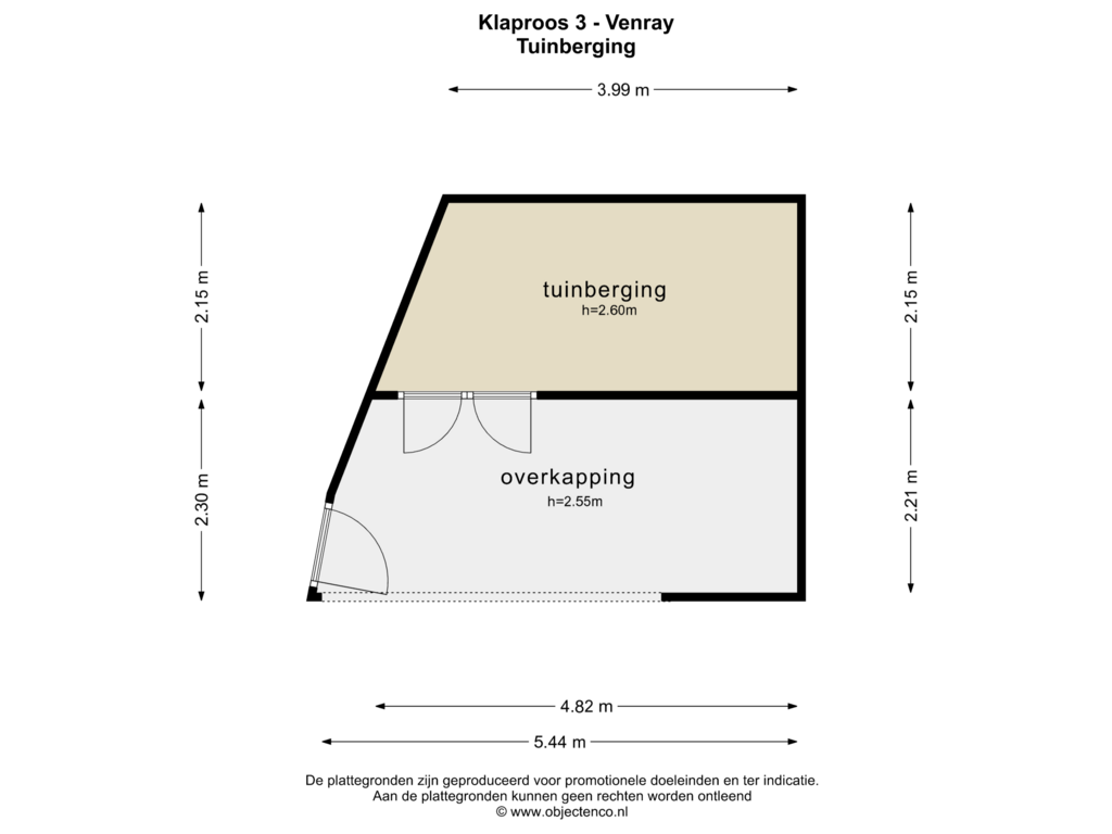 View floorplan of TUINBERGING of Klaproos 3