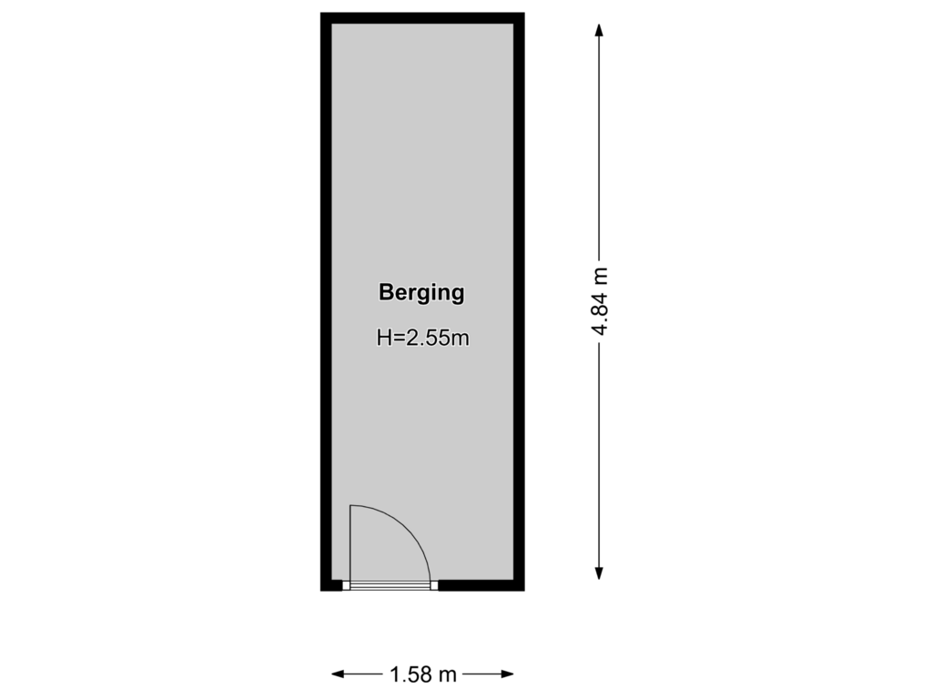 Bekijk plattegrond van Berging van Fruinplantsoen 77