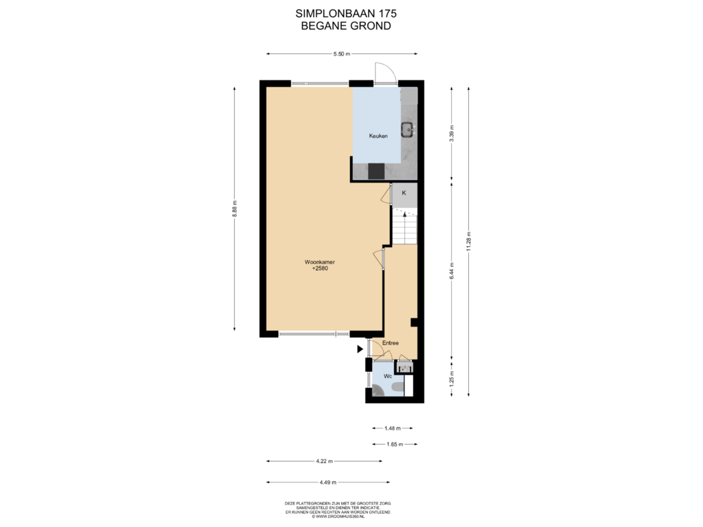 Bekijk plattegrond van Begane grond van Simplonbaan 175