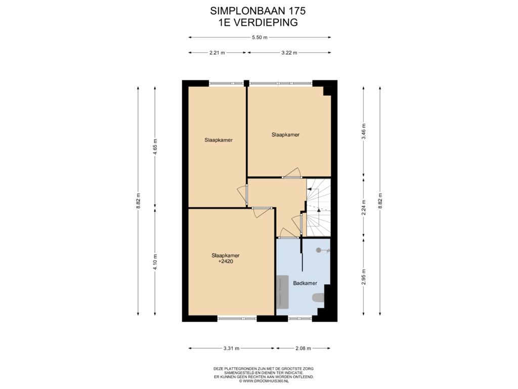 Bekijk plattegrond van 1E Verdieping van Simplonbaan 175