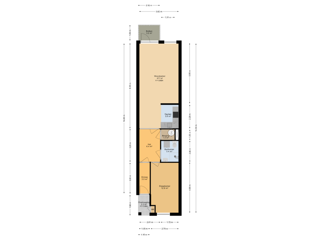 Bekijk plattegrond van Appartement van Zuidvliet 478