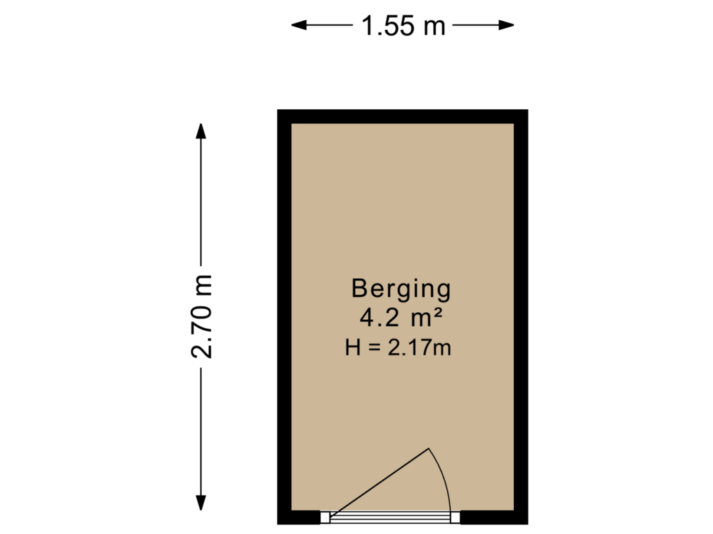 Bekijk plattegrond van Berging van Zuidvliet 478