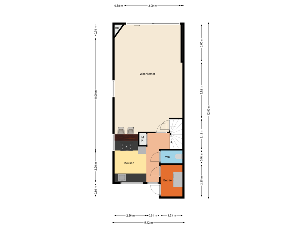 Bekijk plattegrond van Begane grond van Bommelerwaard 108