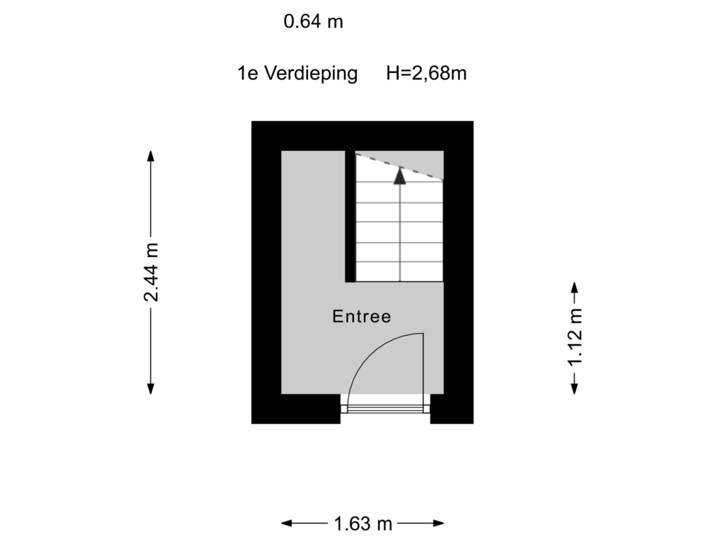 View floorplan of 1e Verdieping of Lijsterbeslaan 115