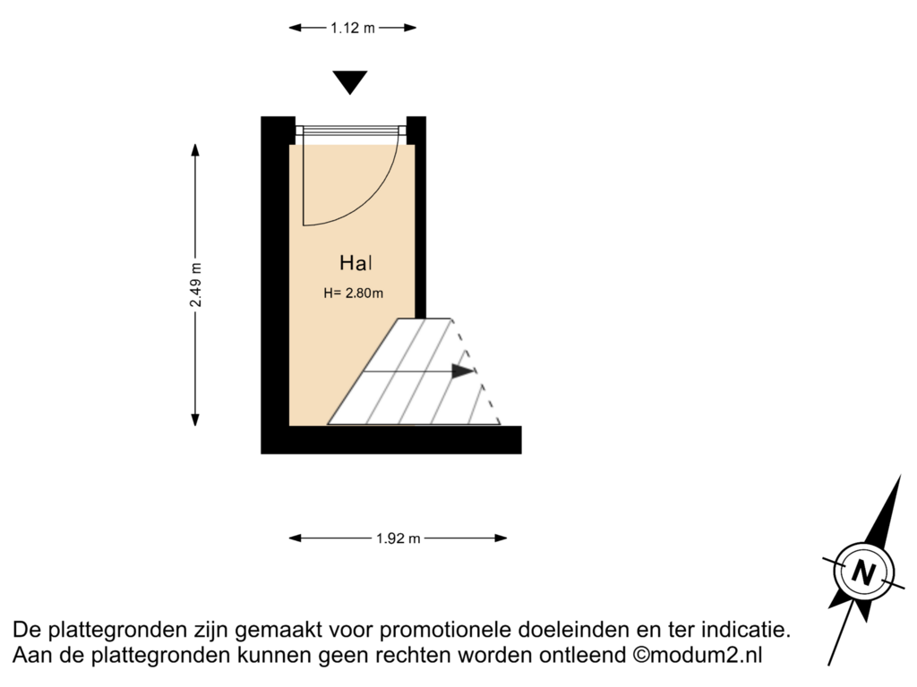 View floorplan of 1e verdieping of Jasmijnstraat 149