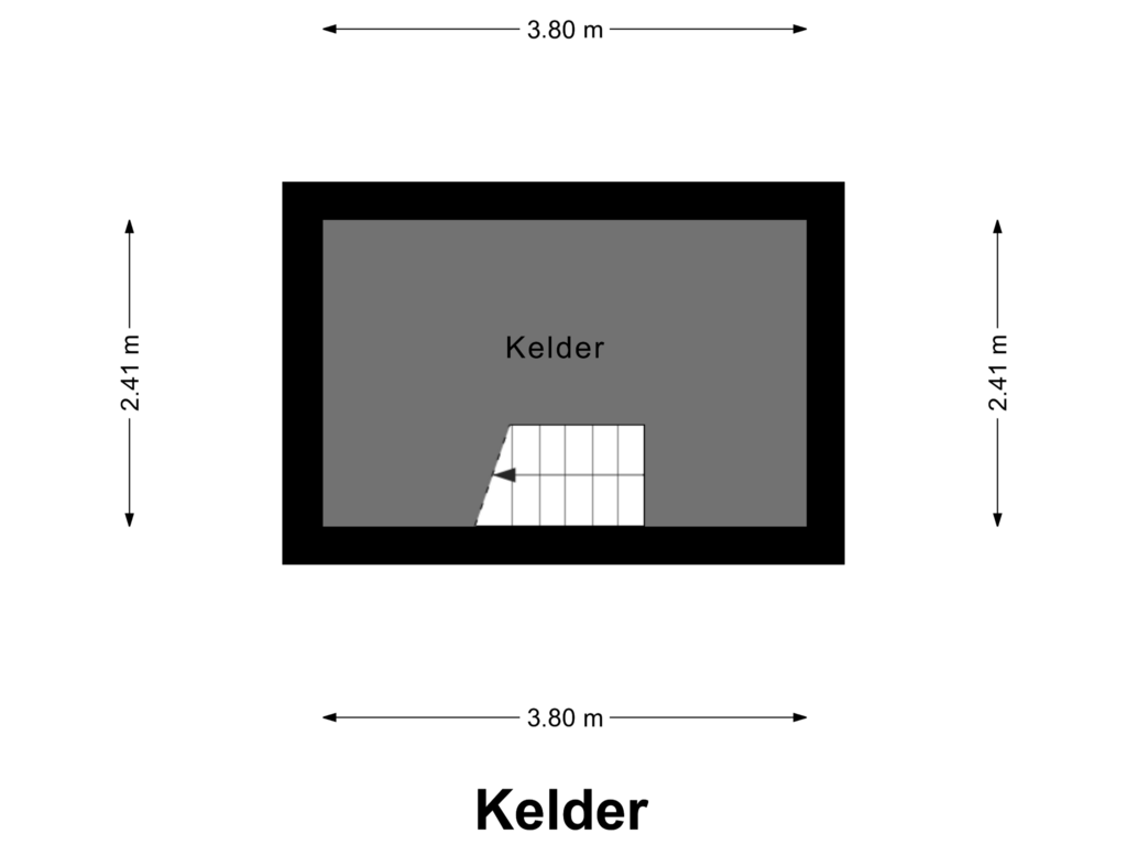 Bekijk plattegrond van Kelder van Arnold P. Nosseklaan 9