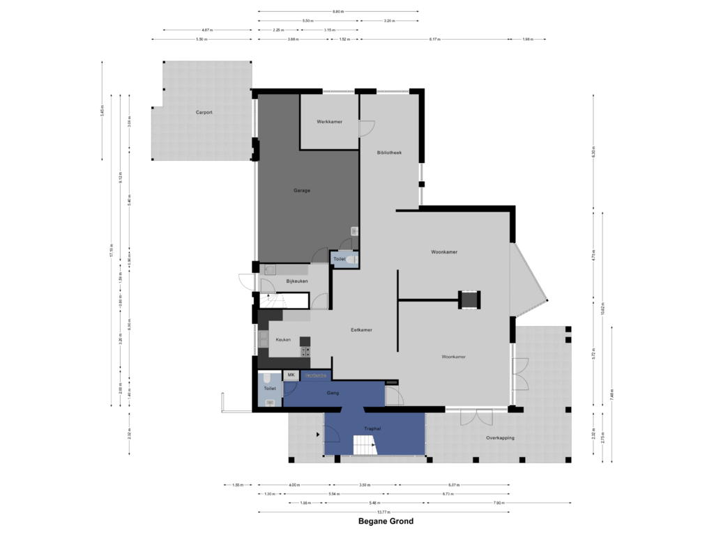 Bekijk plattegrond van Begane Grond van Arnold P. Nosseklaan 9