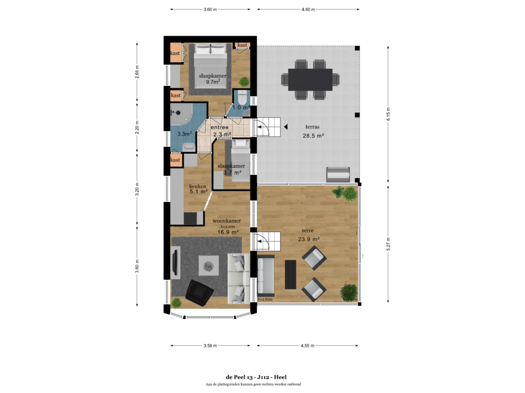 View floorplan of BEGANE GROND of De Peel 13-J112