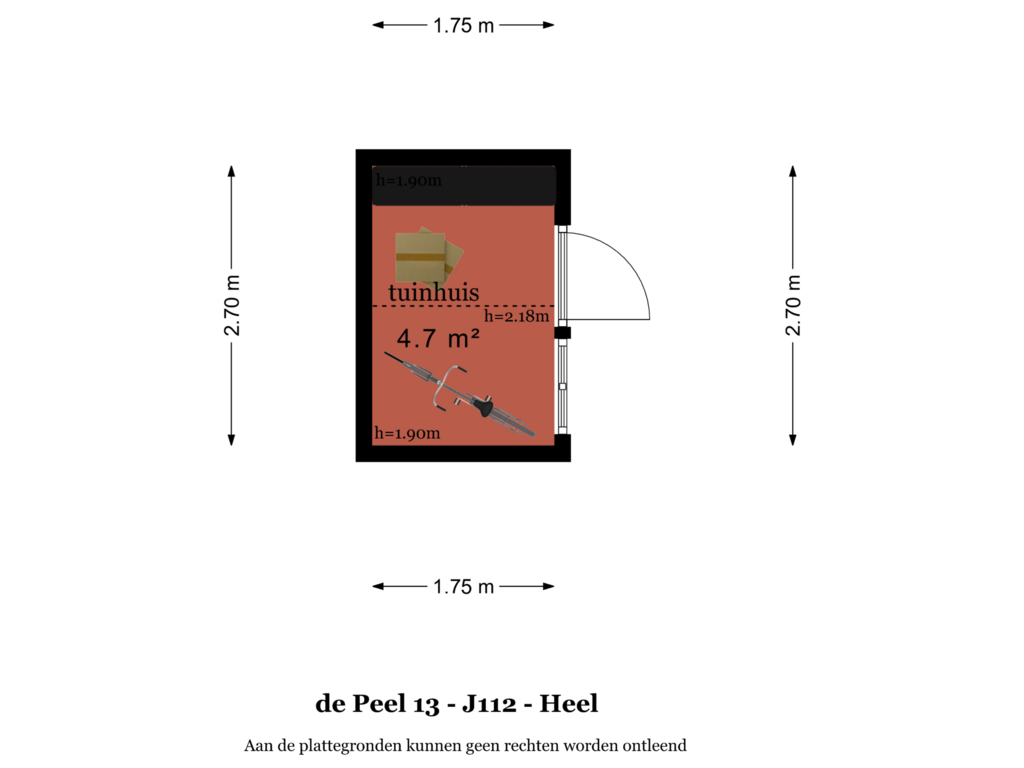 View floorplan of TUINHUIS of De Peel 13-J112