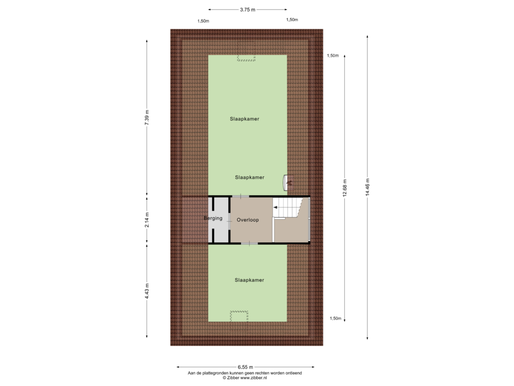 View floorplan of Tweede verdieping of Bredaseweg 27