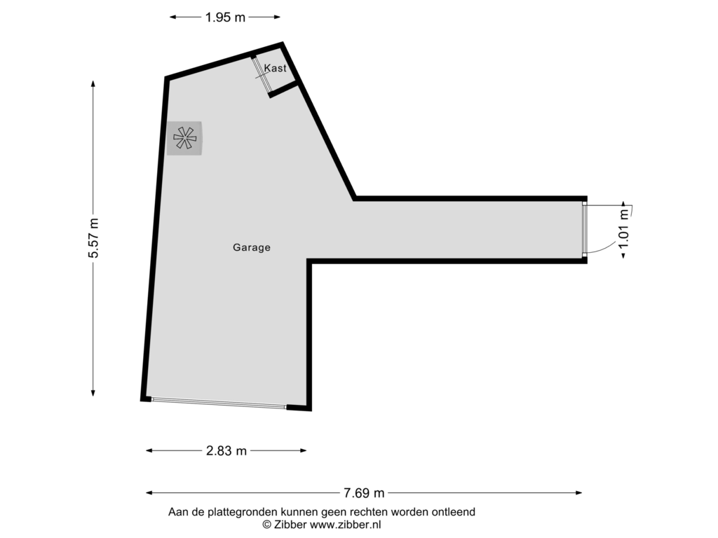 View floorplan of Garage of Bredaseweg 27