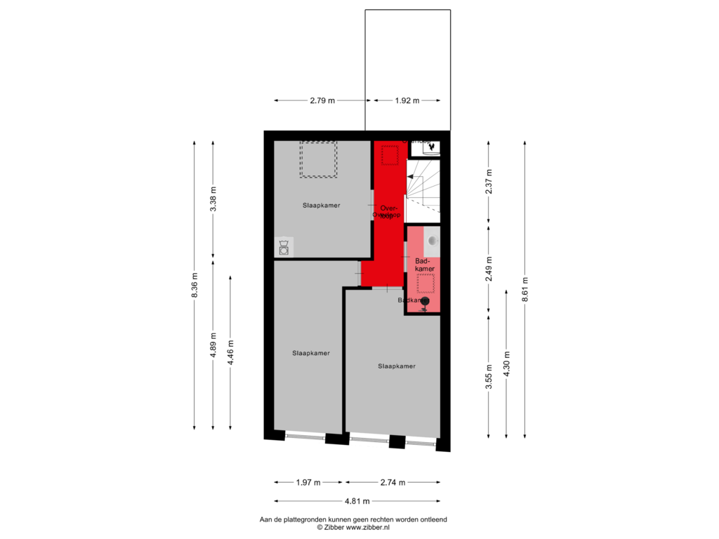 Bekijk plattegrond van Eerste verdieping van Emmerikseweg 15