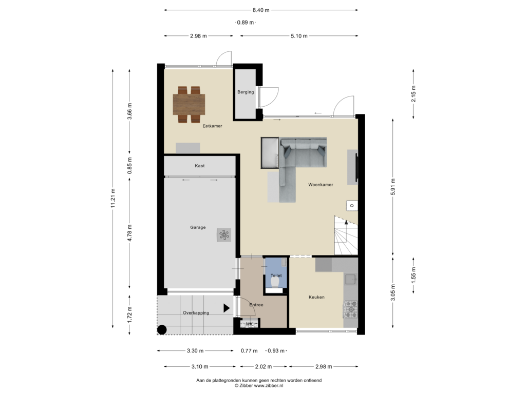 View floorplan of Begane Grond of Majoor Landzaatweg 45