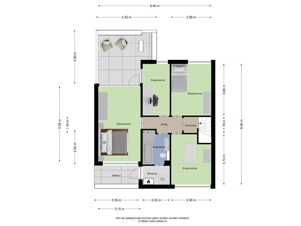 View floorplan of Eerste Verdieping of Majoor Landzaatweg 45