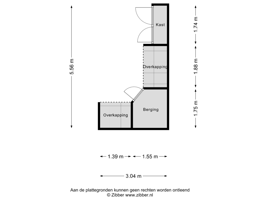 Bekijk plattegrond van Berging van Elbeplantsoen 13