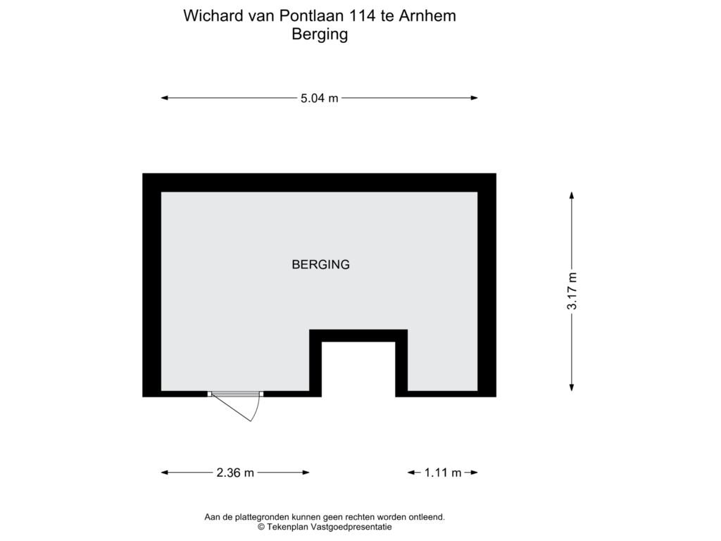 Bekijk plattegrond van Berging van Wichard van Pontlaan 114