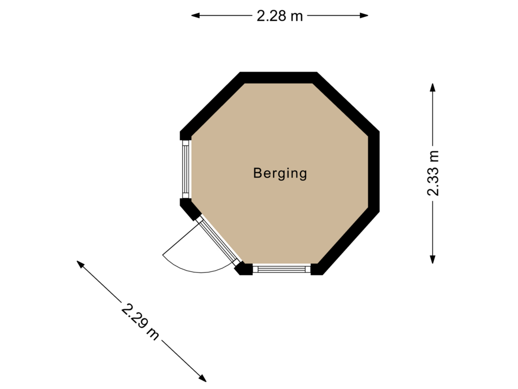 Bekijk plattegrond van Berging van Herenweg 225