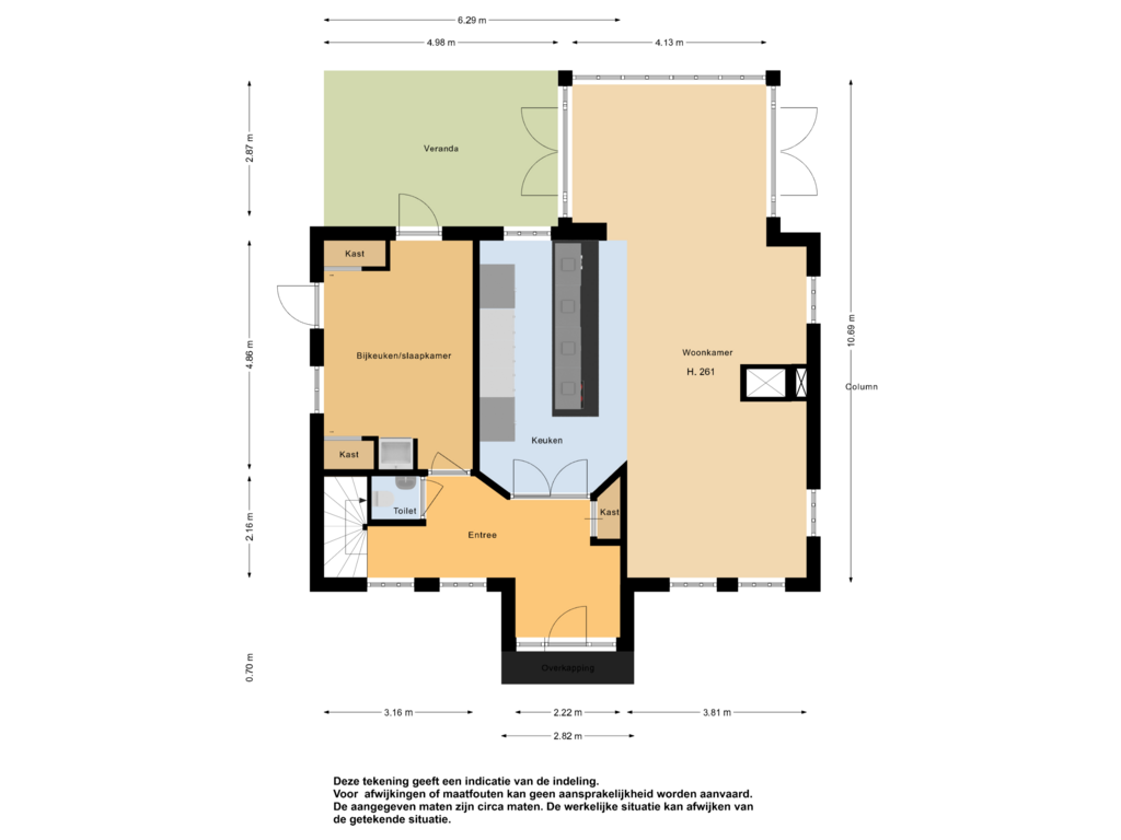 Bekijk plattegrond van Begane grond van Peperstraat 33