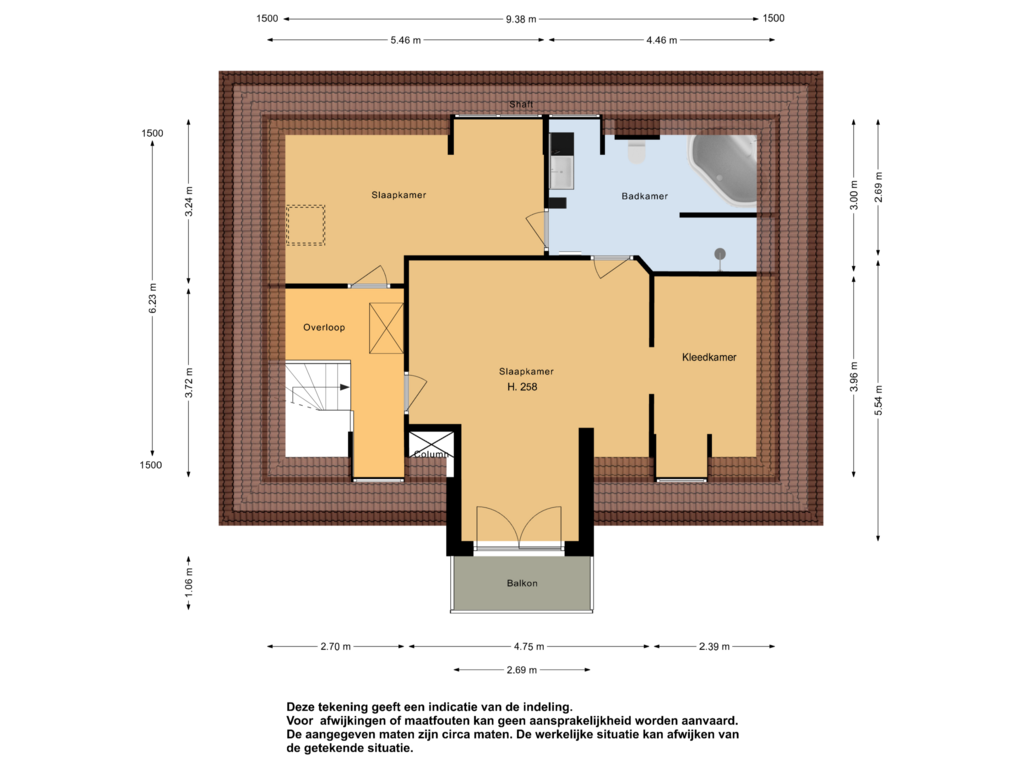 Bekijk plattegrond van Eerste verdieping van Peperstraat 33