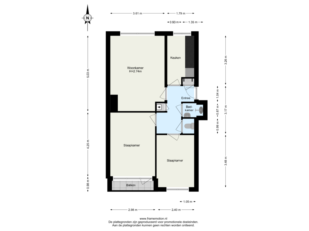 View floorplan of Verdieping 3 of Schilderstraat 34-C