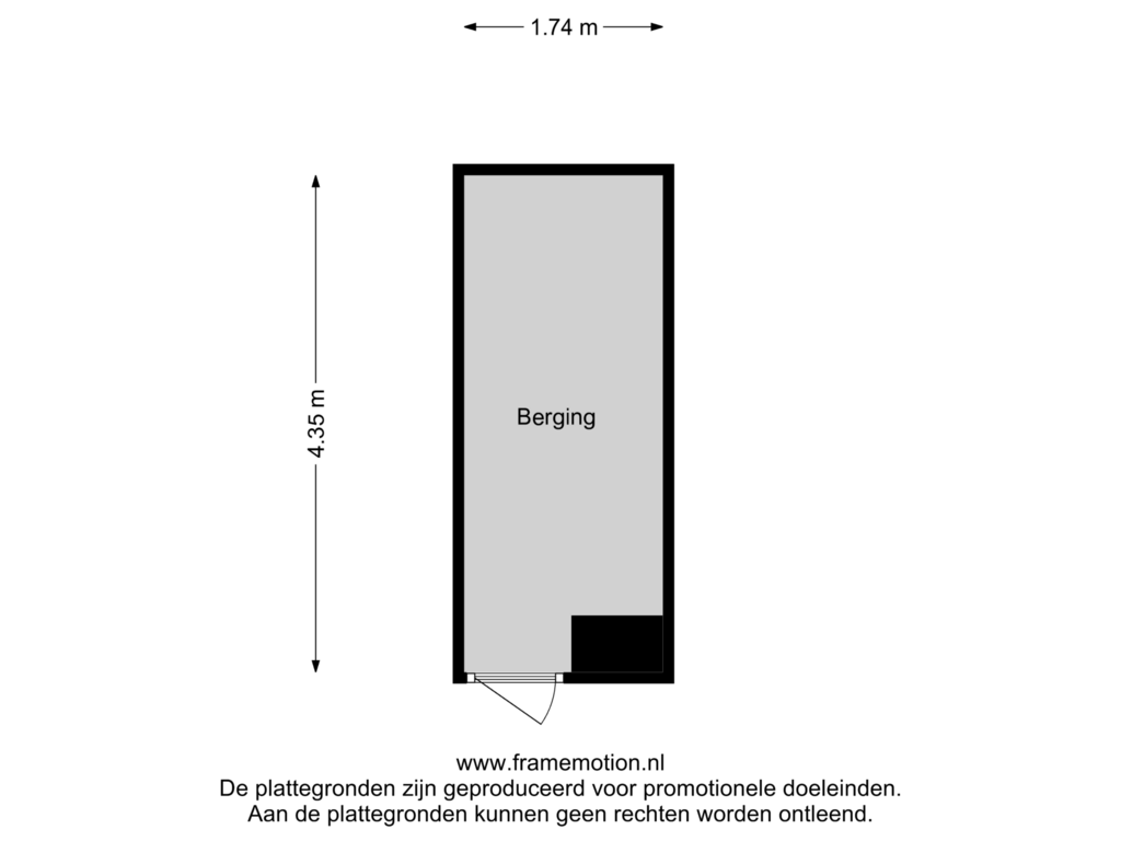 View floorplan of Berging of Schilderstraat 34-C