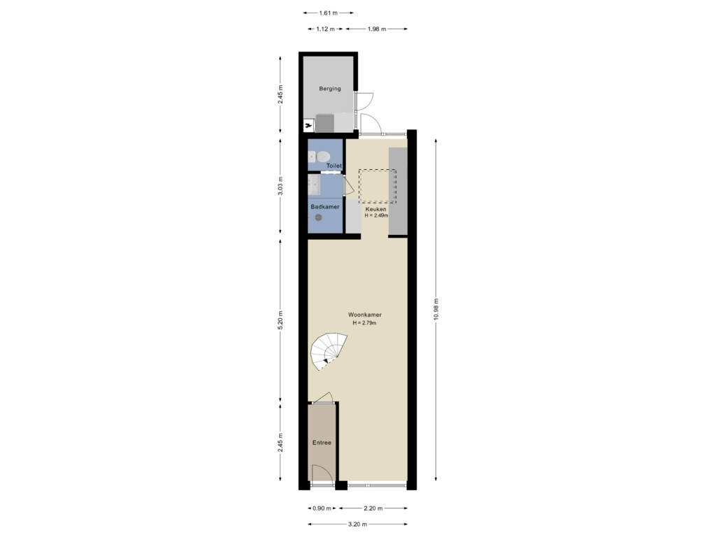 Bekijk plattegrond van Begane grond van Seringstraat 9