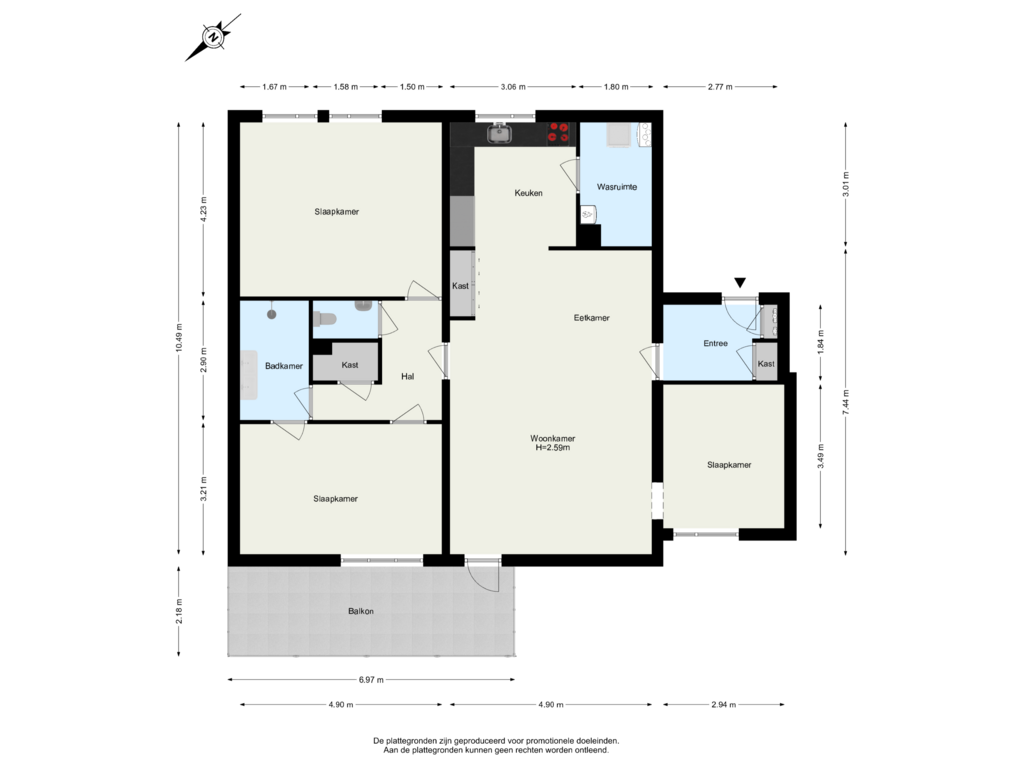 Bekijk plattegrond van 3de Verdieping van Dr. Albert Schweitzerdreef 253