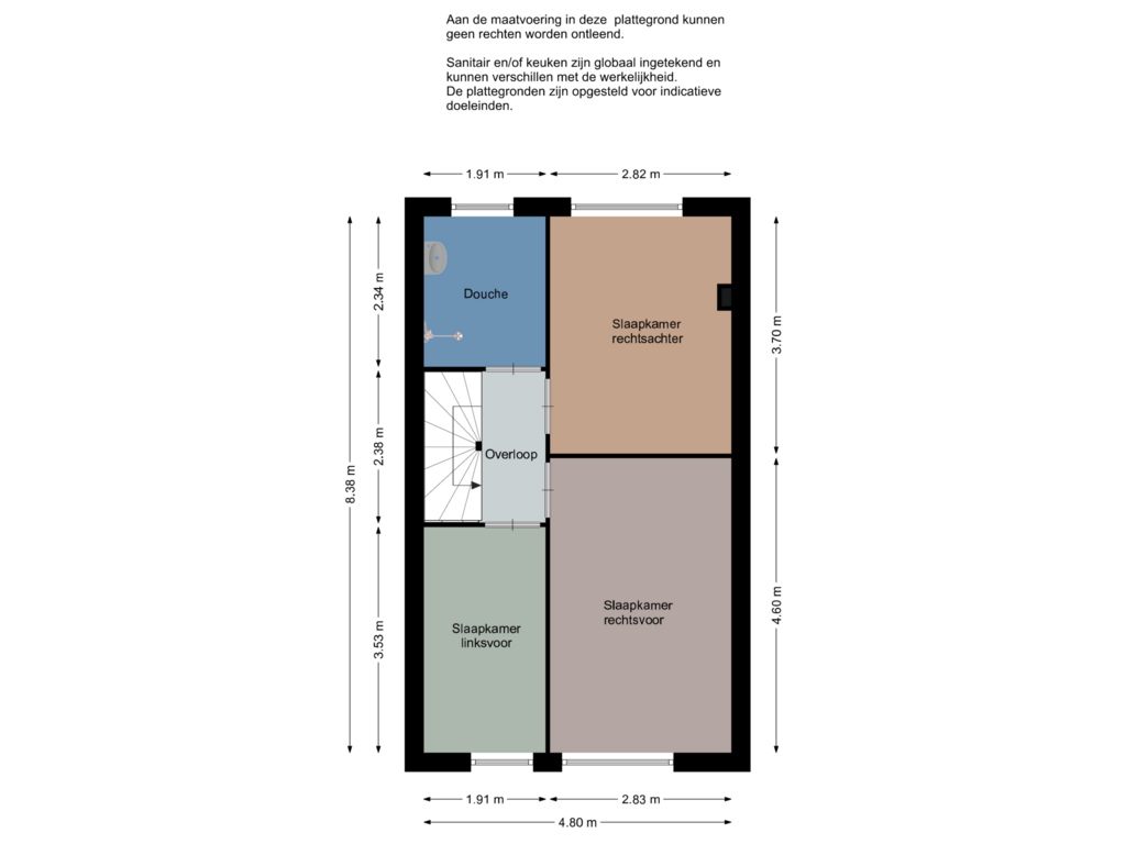 View floorplan of Eerste verdieping of Koningin Julianastraat 25