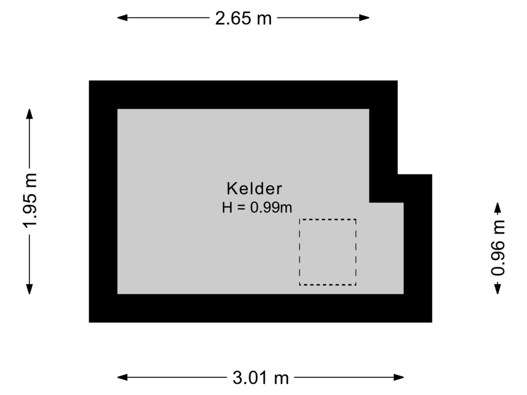 View floorplan of Kelder of Hopakker 61