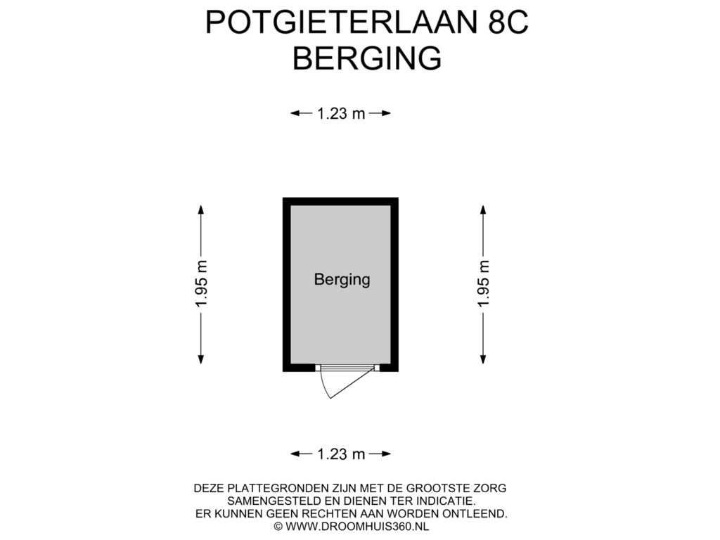 Bekijk plattegrond van Berging van Potgieterlaan 8-C