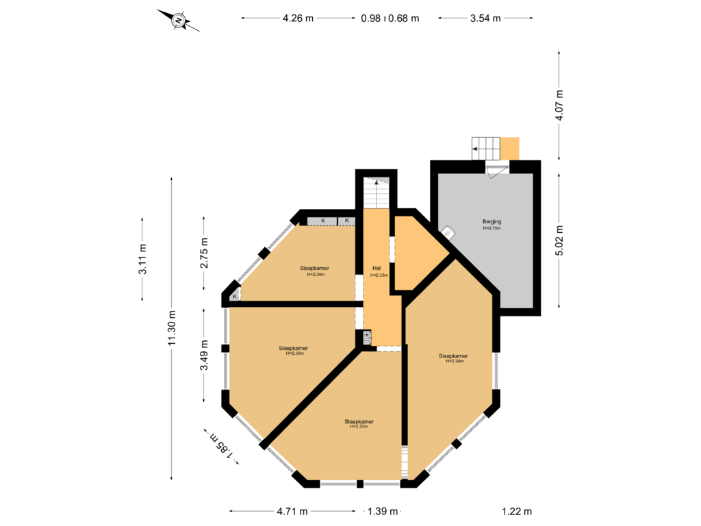 Bekijk plattegrond van Souterrain van Boulevard Barnaart 14