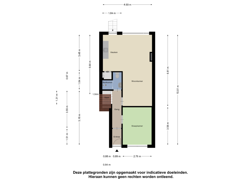 Bekijk plattegrond van Begane Grond van Voltastraat 29-B