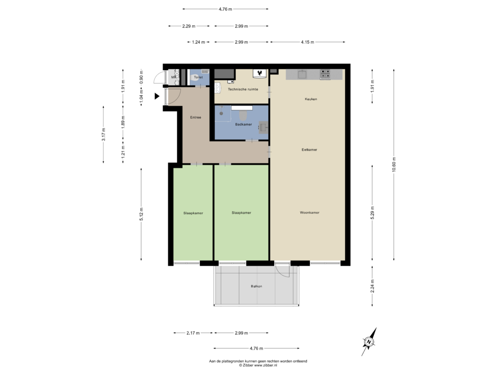 Bekijk plattegrond van Appartement van Rijnhavenkade 122