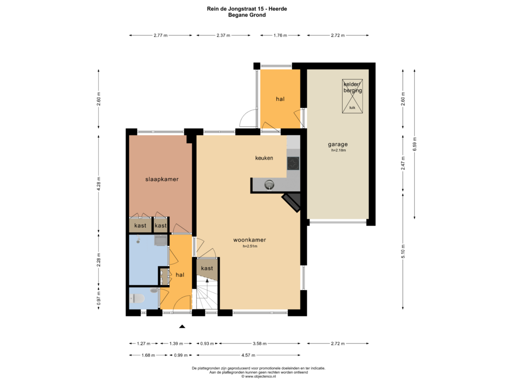 Bekijk plattegrond van BEGANE GROND van Rein de Jongstraat 15