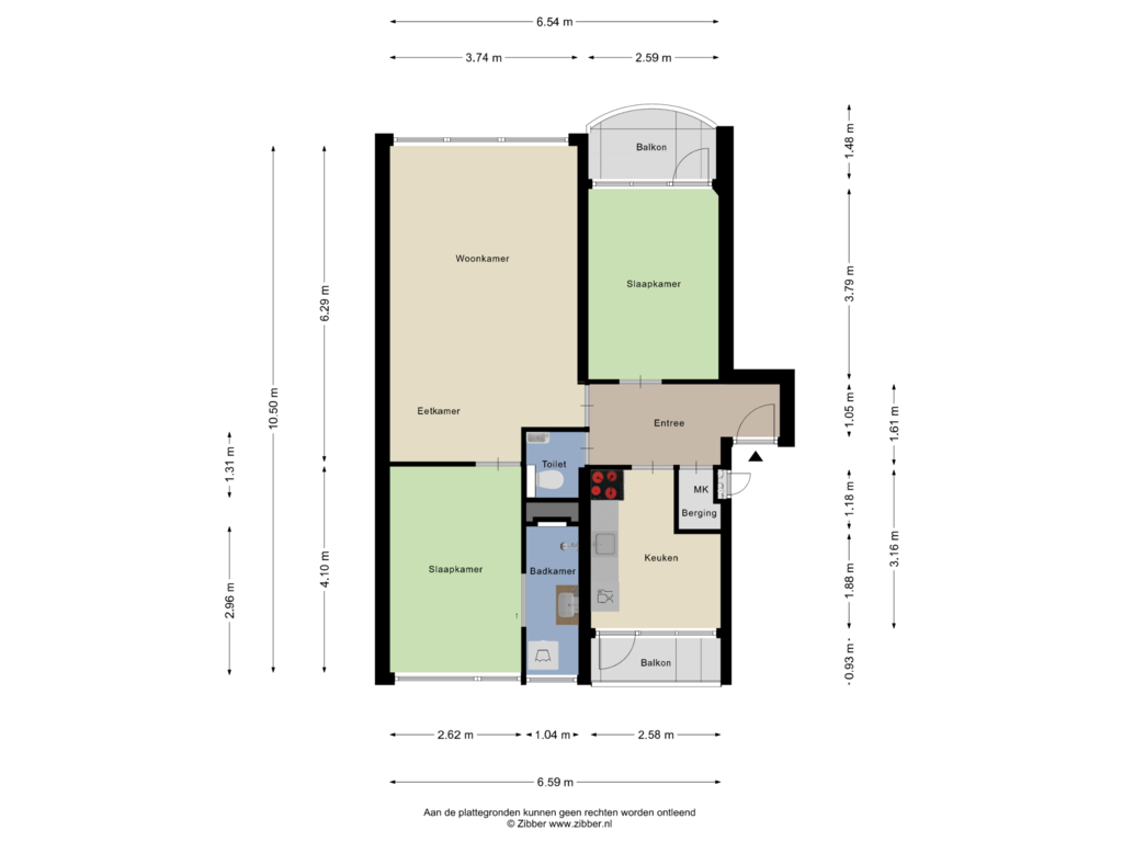 Bekijk plattegrond van Appartement van Koningin Julianastraat 250