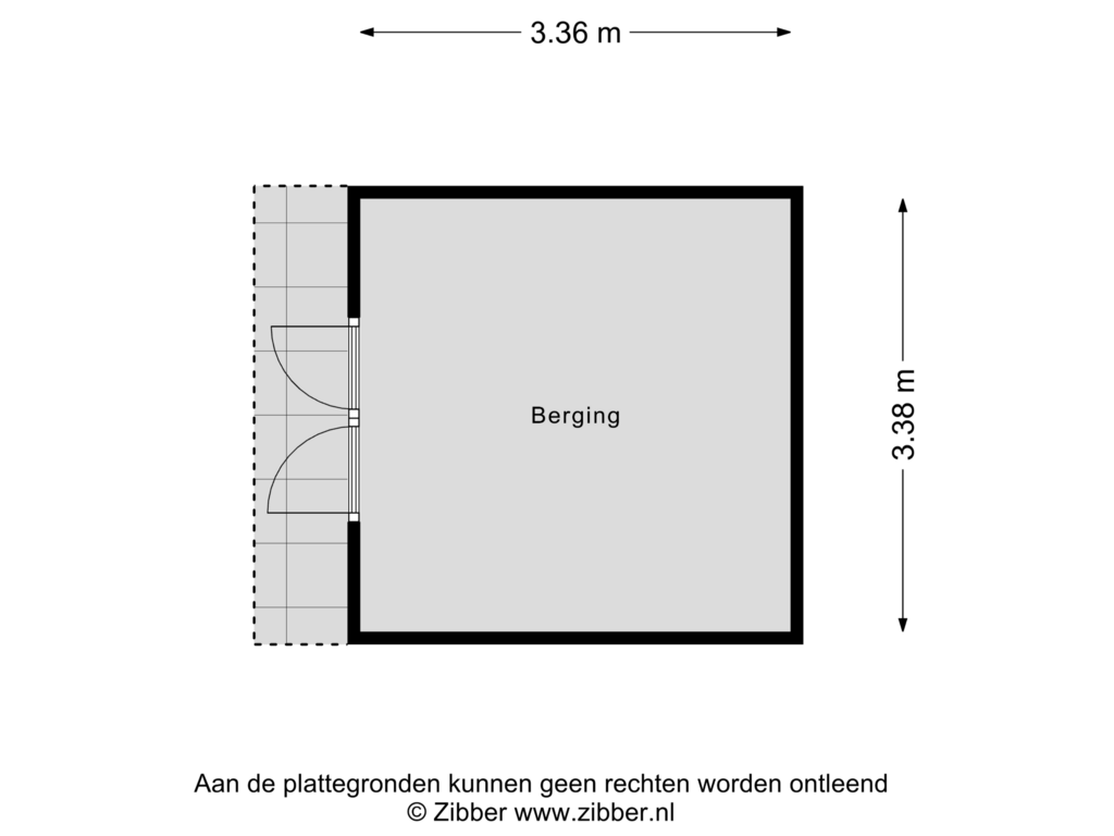 Bekijk plattegrond van Berging van Veenweg 29-B