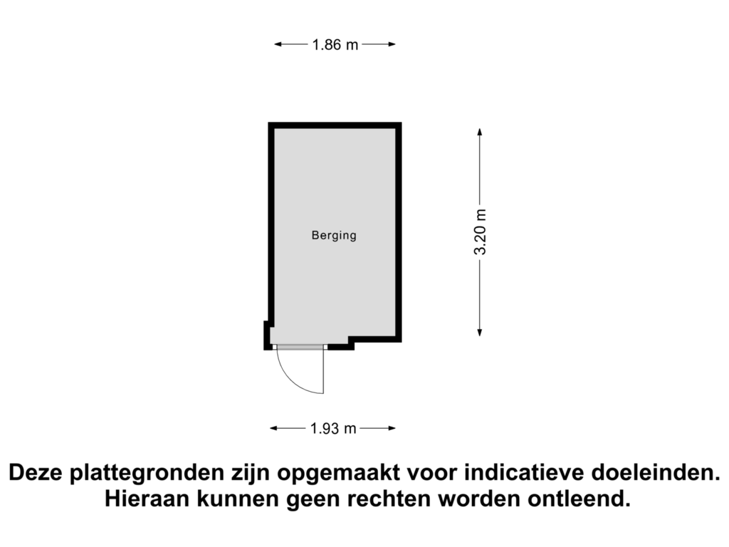 View floorplan of Berging of Krabbendijkestraat 3