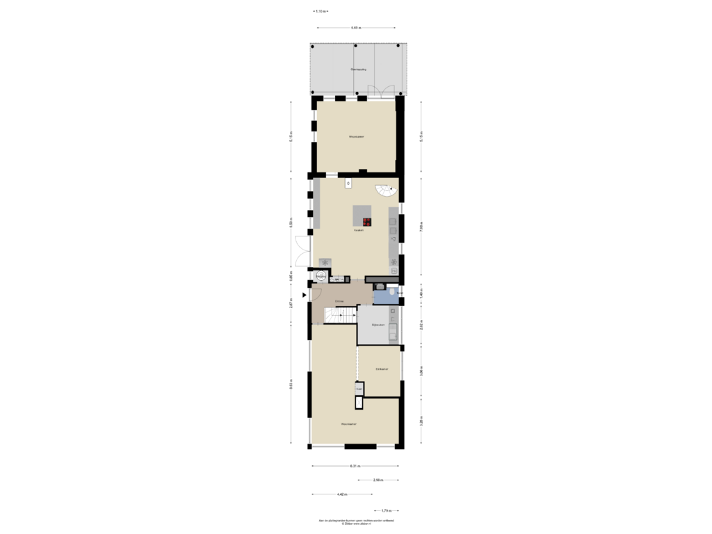 Bekijk plattegrond van Begane Grond van Bonenburgerlaan 50