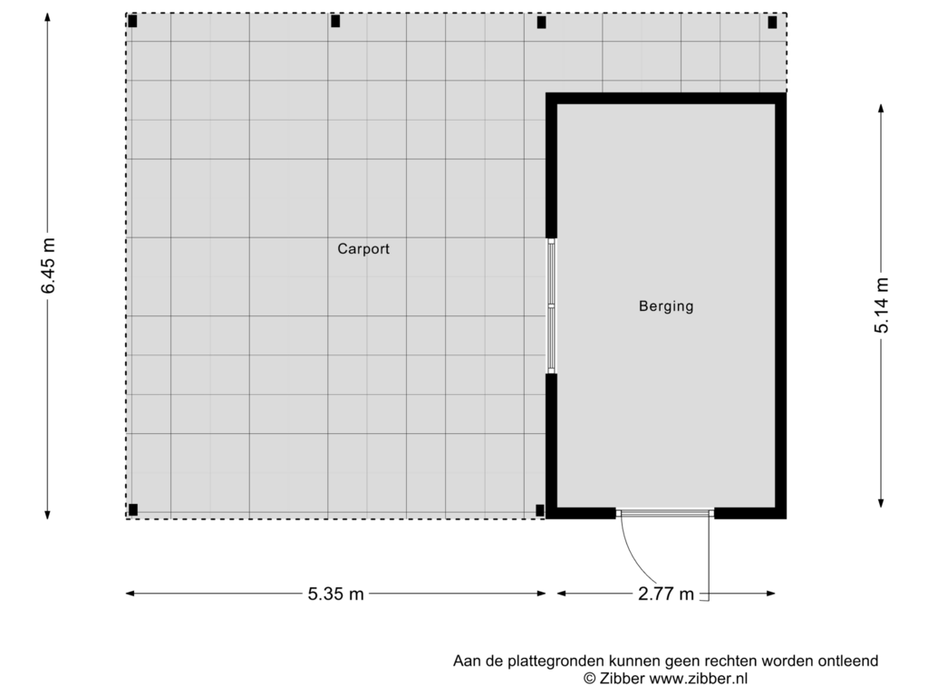 Bekijk plattegrond van Berging van Bonenburgerlaan 50