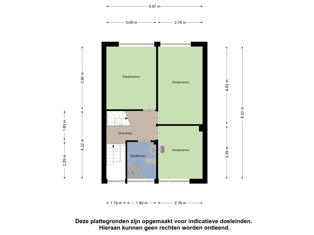 Bekijk plattegrond van Eerste Verdieping van Terberghorst 9