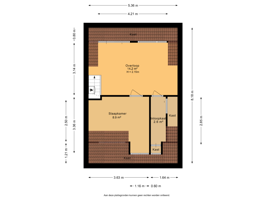 Bekijk plattegrond van Tweede verdieping van Aert van der Neerstraat 10