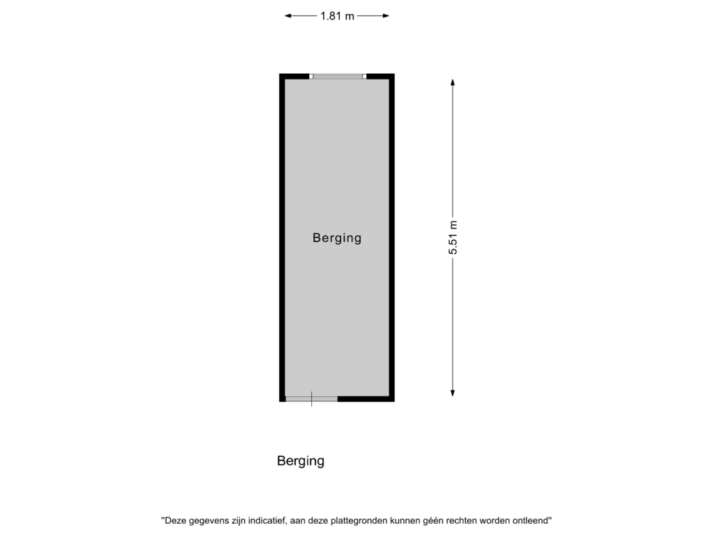 View floorplan of Berging of Laan van Blois 63