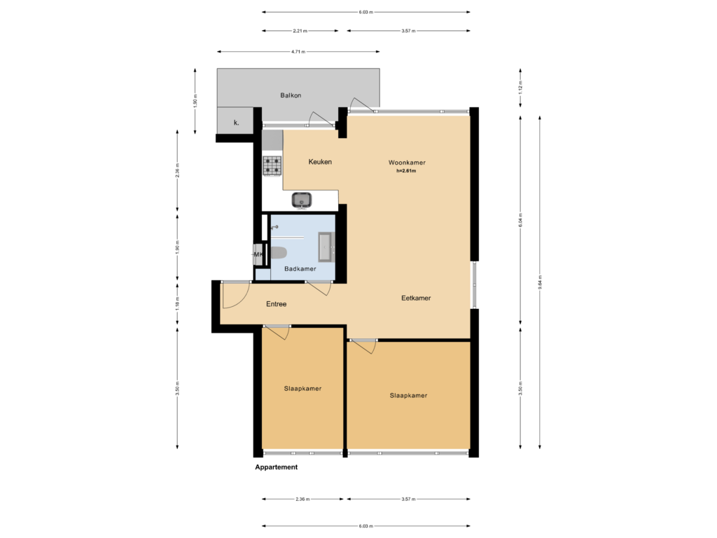 Bekijk plattegrond van Appartement van Julianaplantsoen 216