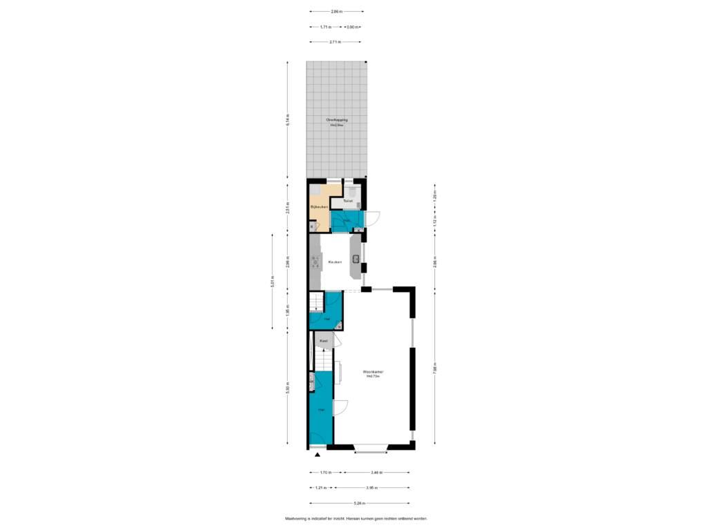 View floorplan of Begane grond of Nachtegaallaan 36