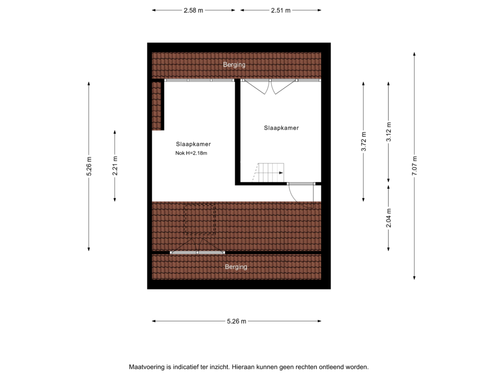 View floorplan of 2e verdieping of Nachtegaallaan 36